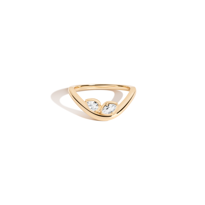 Georgian Toi et Moi Ring Vermeil Yellow Gold First