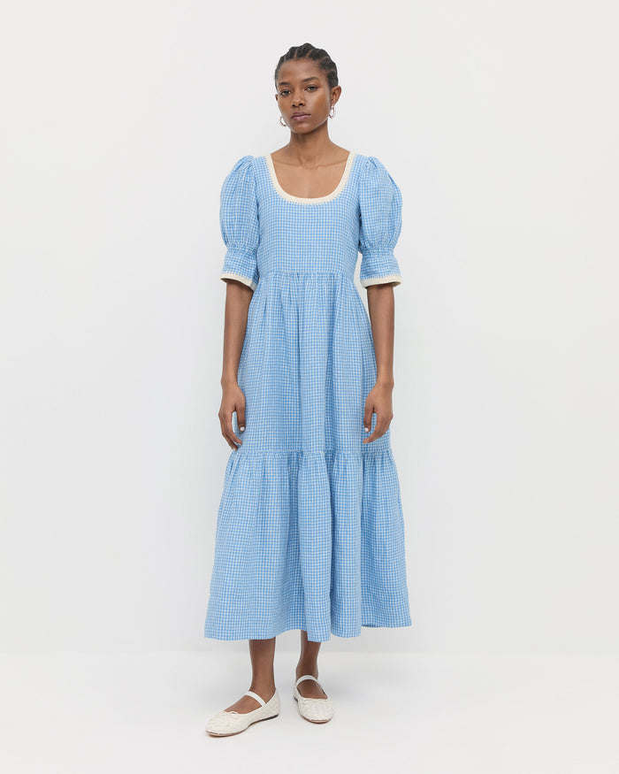 Color: Blue/White Check