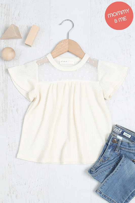 Girl's Flutter shirring top