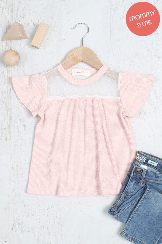 Girl's Flutter shirring top