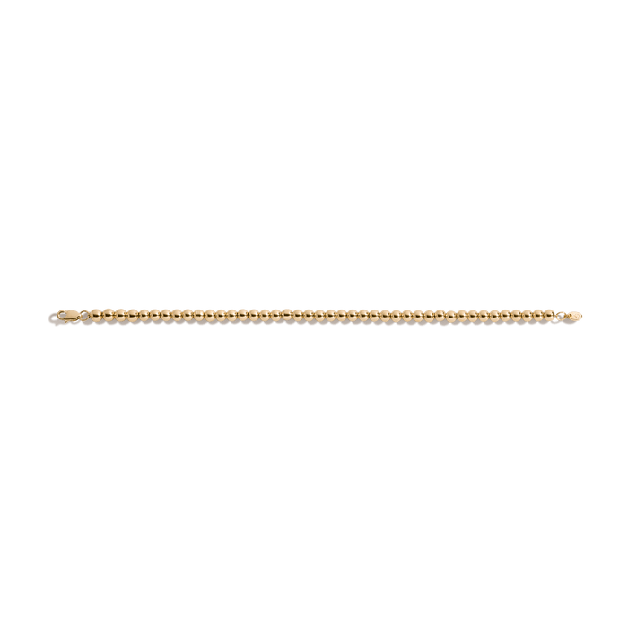 Gold Ball Bracelet Vermeil Yellow Gold 6.5in 7in 7.5in 4 mm