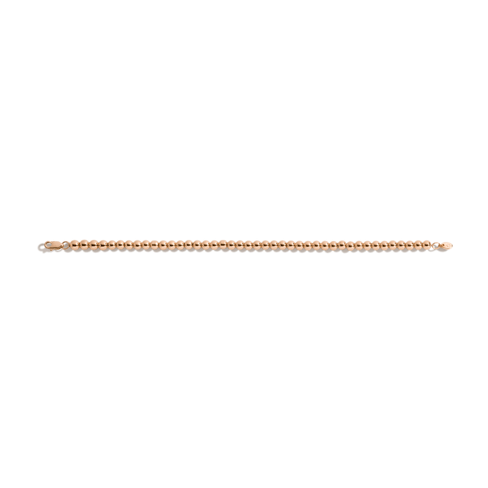 Gold Ball Bracelet Vermeil Rose Gold 6.5in 7in 7.5in 4 mm