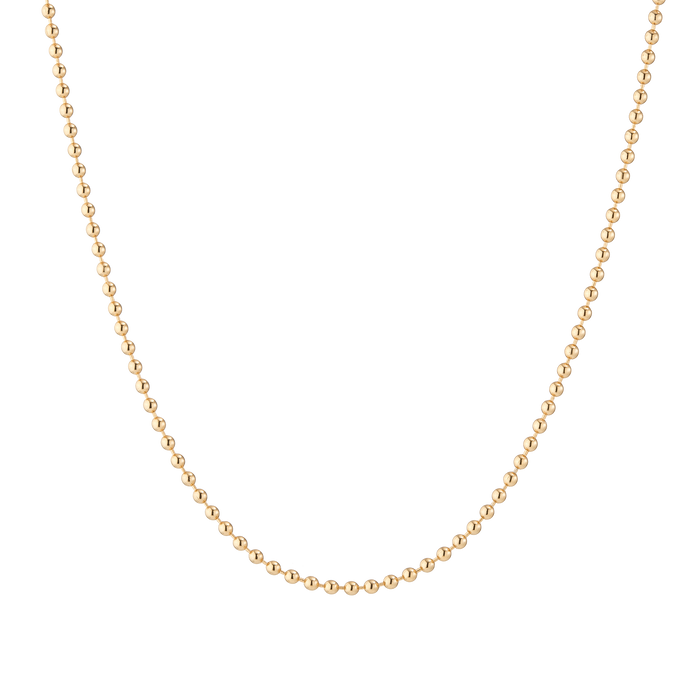 Gold Ball Chain Necklace Vermeil Yellow Gold 16in 18in First