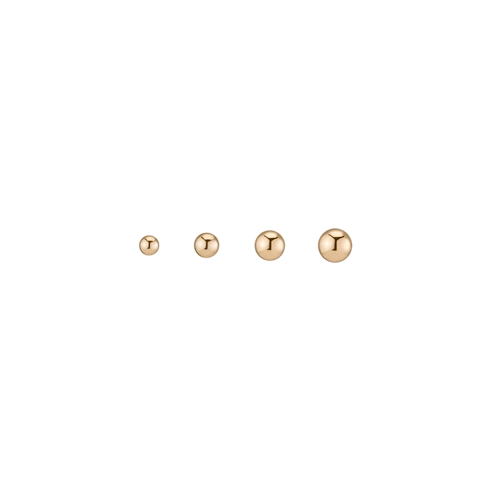 Gold Ball Studs 4mm