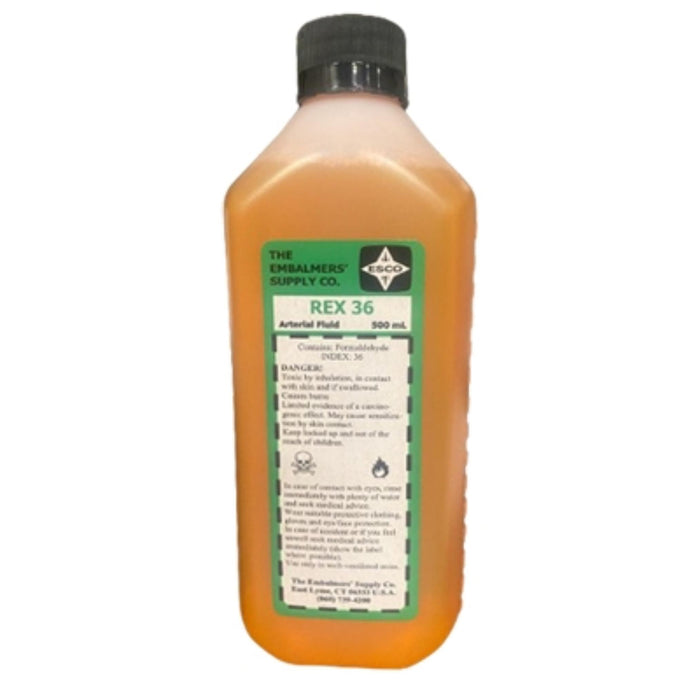 Gold crest rex 36 arterial fluid used in funeral service operations, from lynch supply