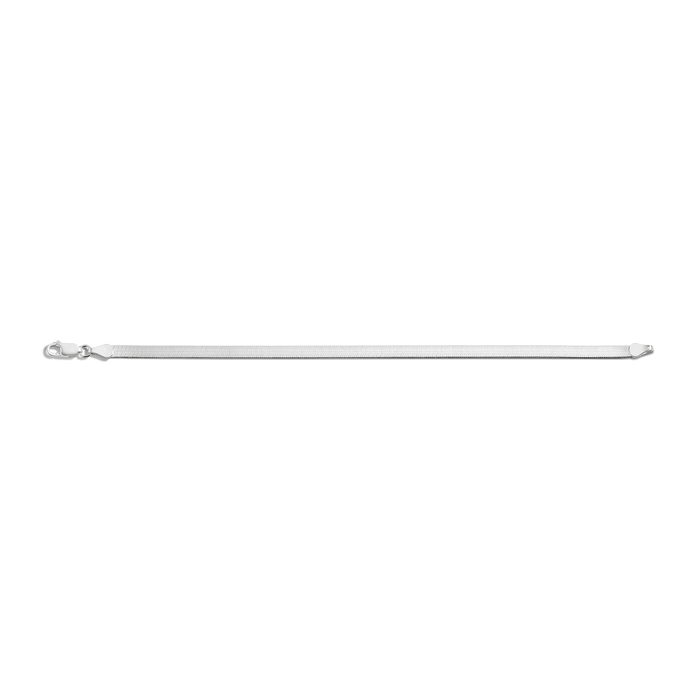 Gold Herringbone Chain Bracelet Vermeil White Gold 6.5in 7in 7.5in 4mm