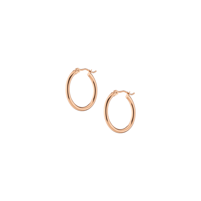 Gold Hoop Earrings - 2mm (20mm)