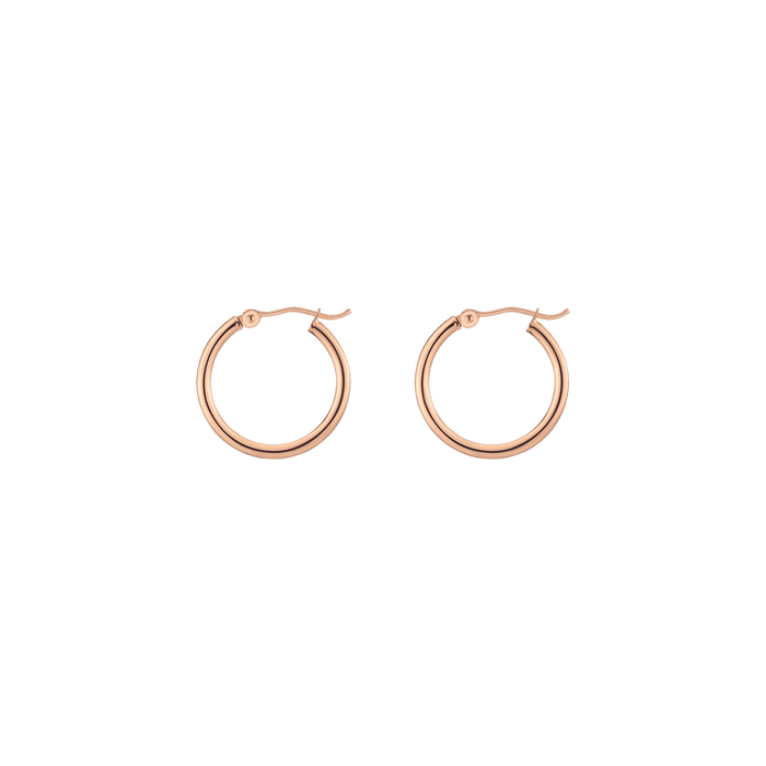 Gold Hoop Earrings - 2mm (20mm)