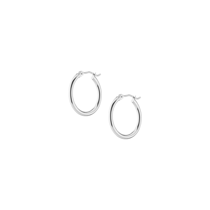 Gold Hoop Earrings - 2mm (20mm)