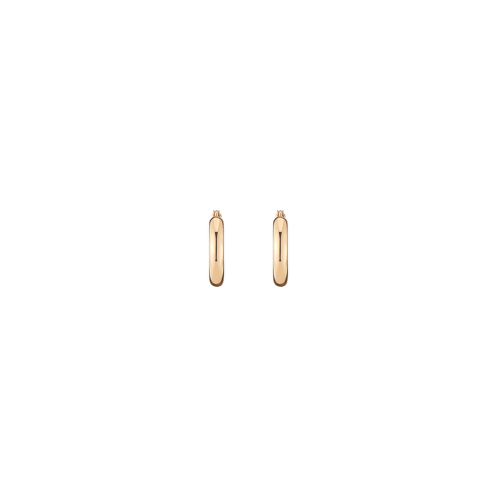 Classic Gold Hoop Earrings 14k Yellow Gold Pair Single 15mm