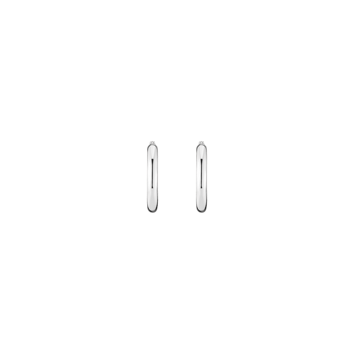 Classic Gold Hoop Earrings 14k White Gold Pair Single 20mm