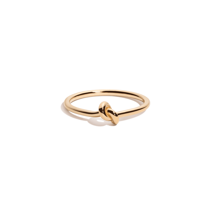 Gold Knot Ring Vermeil 14k 18k Yellow Gold
