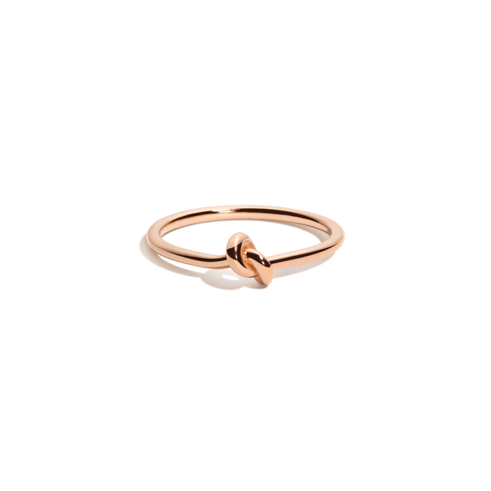 Gold Knot Ring Vermeil 14k 18k Rose Gold