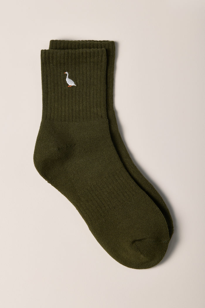Goose Embroidery Socks - A0270