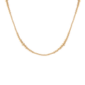 Graduated Ball Chain Necklace Stainless Steel Yellow Gold 16in First