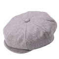 Gray wool felt newsboy cap