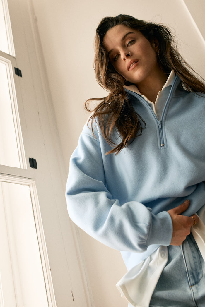 Half-Zip Fleece Sweater - 9188