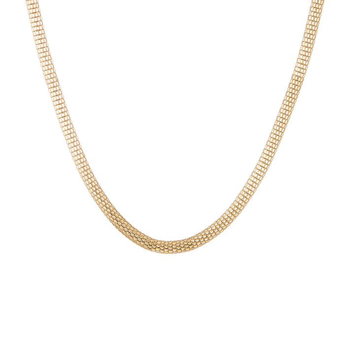 Halo Necklace Stainless Steel Yellow Gold 16in First