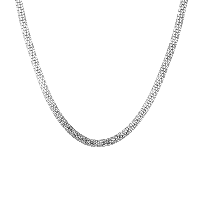 Halo Necklace Stainless Steel White Gold 16in First