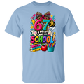 67th day of school teacher T-shirt blue