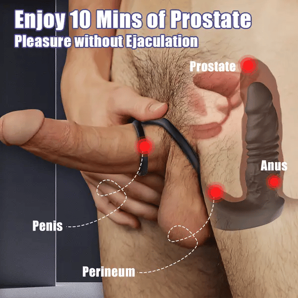 Hark - Lifelike Thrusting Vibrating Prostate Massager with Penis Ring