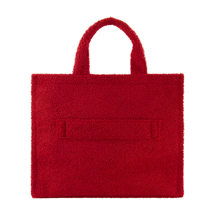 Harry Potter Gryffindor Crest Sherpa Travel Red Tote with Trolley Band and adjustable removable shoulder strap