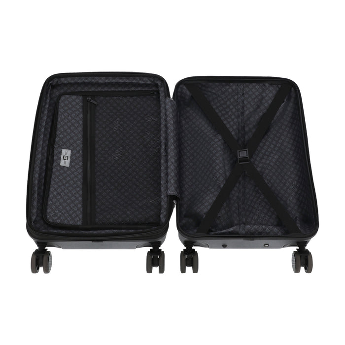 Black 22.5" carry-on spinner suitcase luggage by Ful