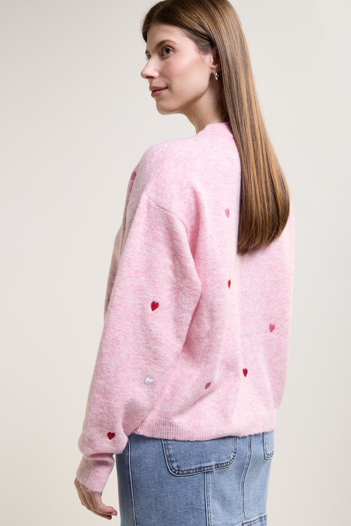 Heart Knit Cardigan - 8135