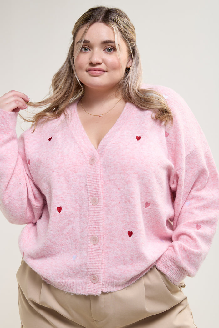 Heart Knit Cardigan - 8135