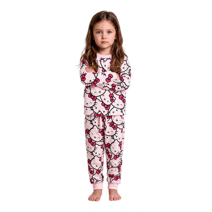 פיג'מה פוטר Hello Kitty ורודה