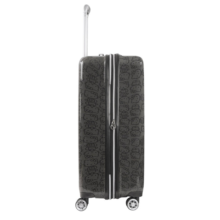 Hello Kitty Pose All Over Print 29.5" Hard-Sided Luggage Black checked spinner suitcase