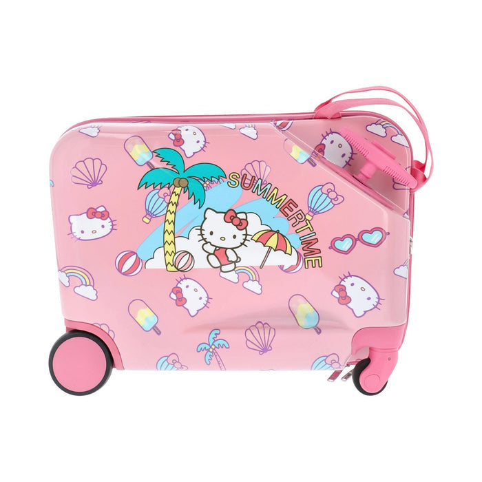 Pink Hello Kitty Summertime Ride-on 14.5" carry-on rolling luggage for kids