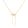 Herringbone Bow Choker Vermeil Yellow Gold 14in 16in First