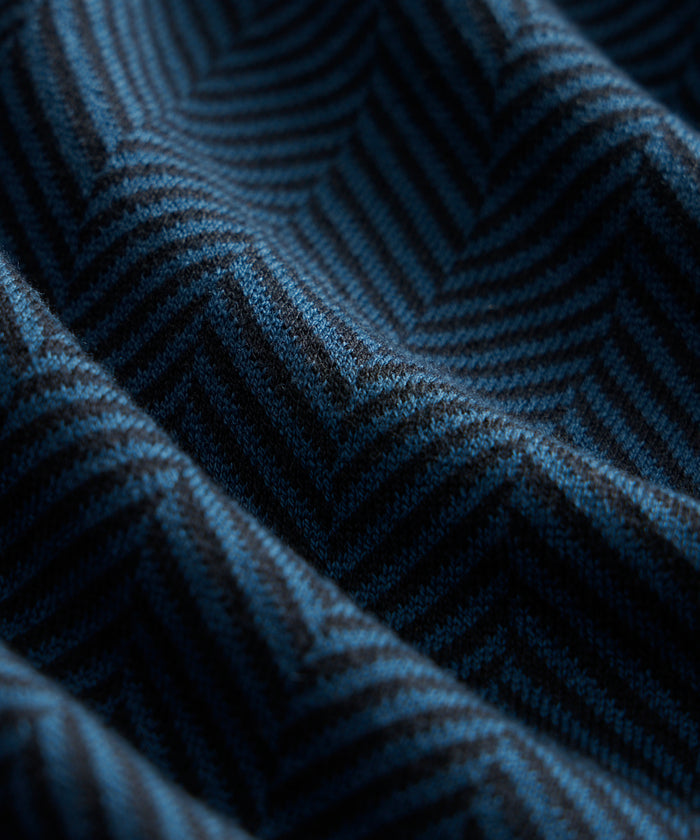 Herringbone Silk-Cotton Montauk Sweater Polo