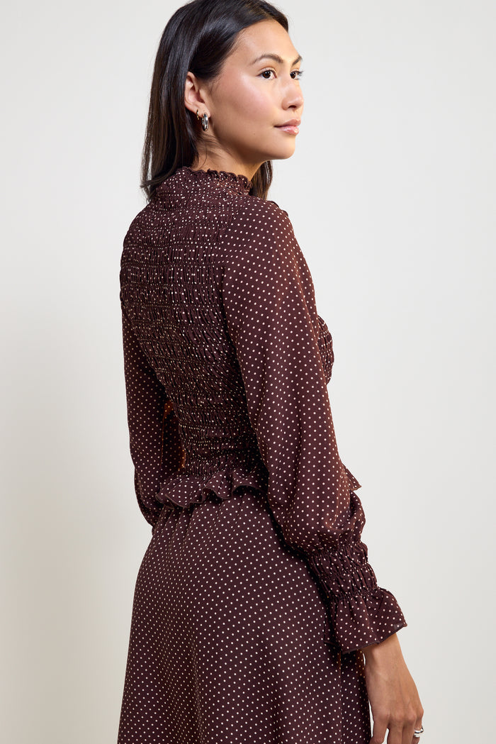 Honeycomb Polka-Dot Blouse - 4111