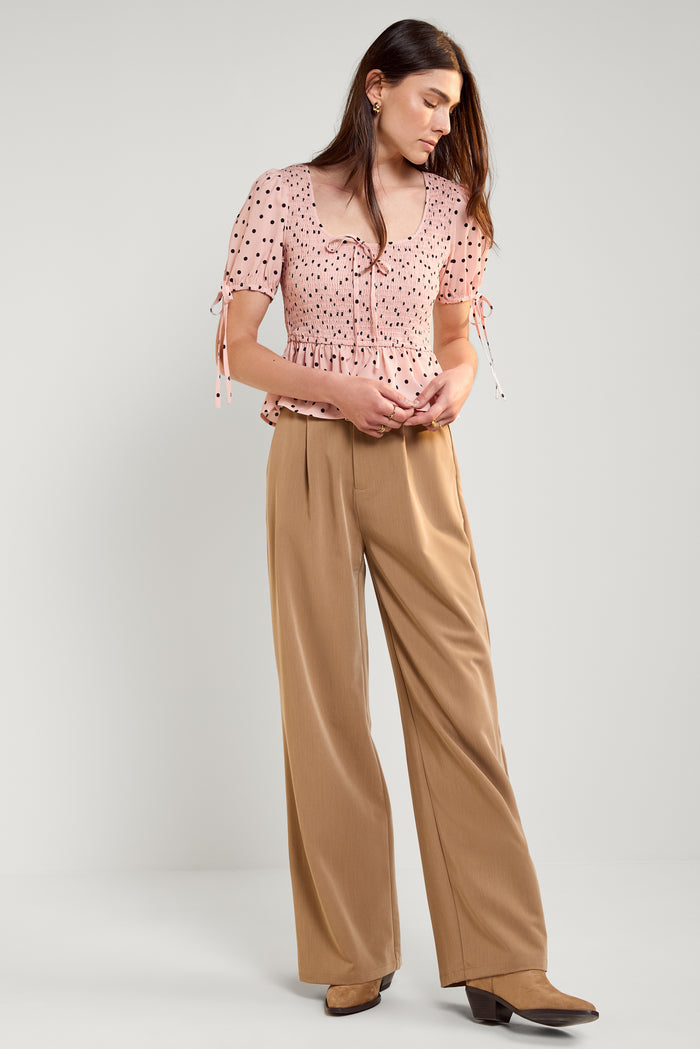 Honeycomb Polka Dot Top - 4106