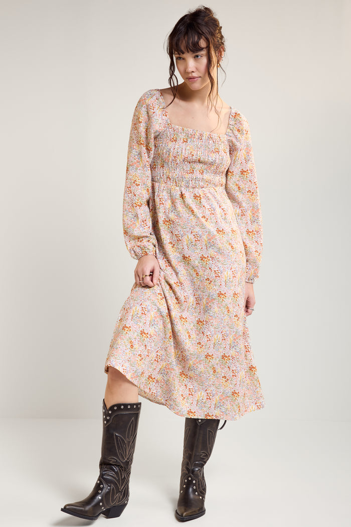 Honeycomb Weave Long Dress - 2127
