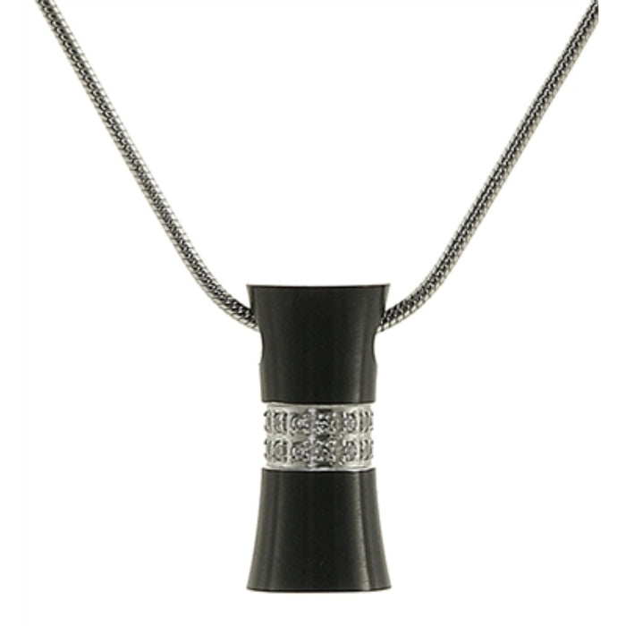 Hourglass cremation pendant-onyx cremation supplies and equipment product