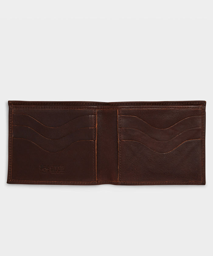 Il Bisonte Leather Bi-fold Wallet in Caffe