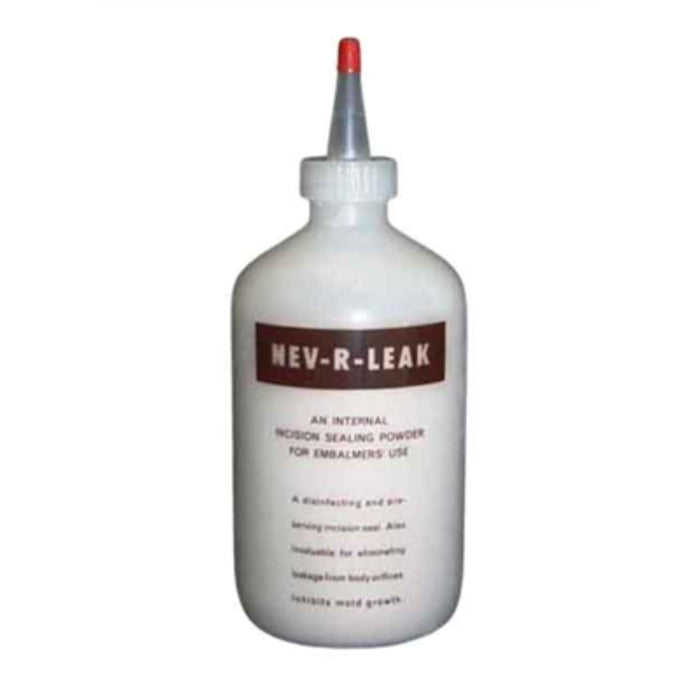 Incision seal never-leak powder used in funeral service operations, from lynch supply