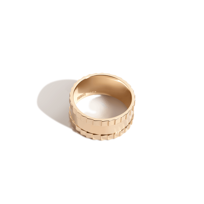 Infinity Cigar Band Vermeil Yellow Gold 14K Yellow Gold 18K Yellow Gold