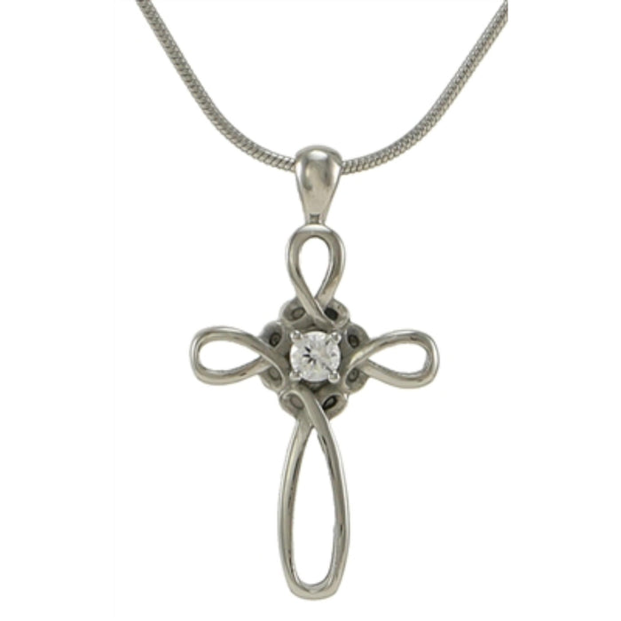 Infinity cross cremation pendant-pewter cremation supplies and equipment product