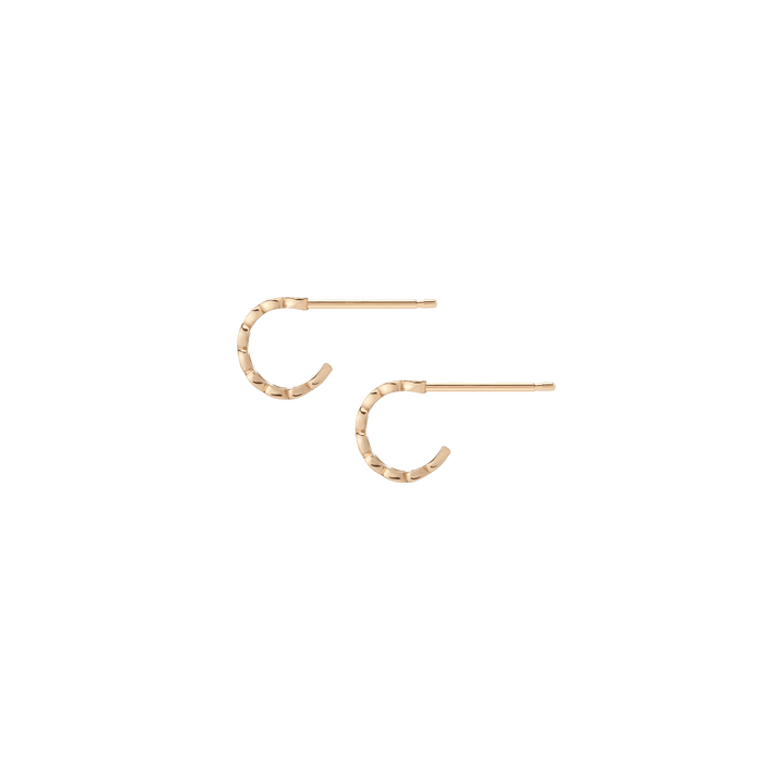 Infinity Heart Huggie Earrings Yellow Gold Vermeil 14K Gold 18K Gold Single | Pair