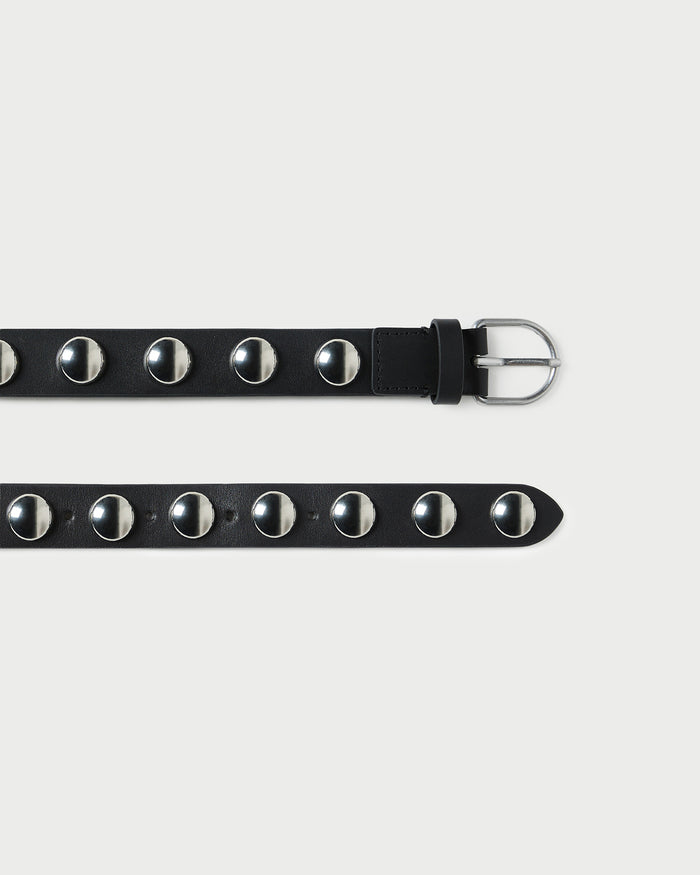 Issa Black/Silver Studded Belt