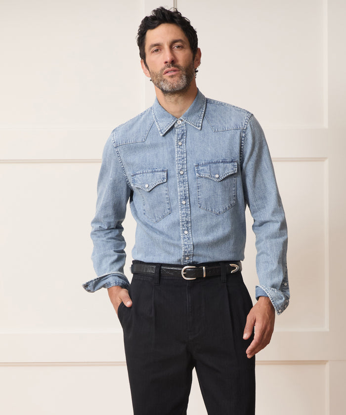 Italian Denim Western Shirt