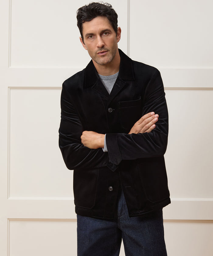 Italian Velvet Tailored Chore Coat