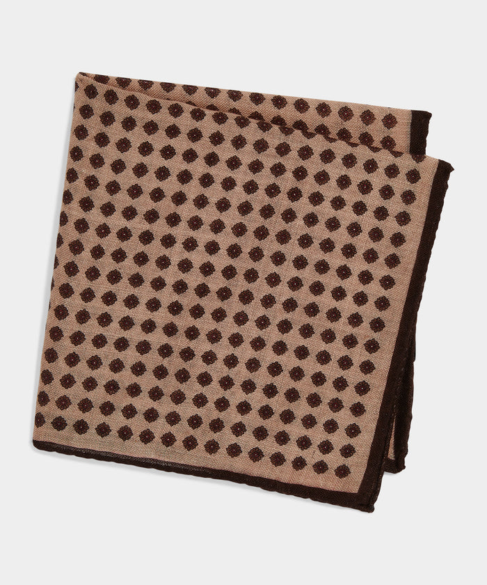 Italian Wool Floral Pocket Square
