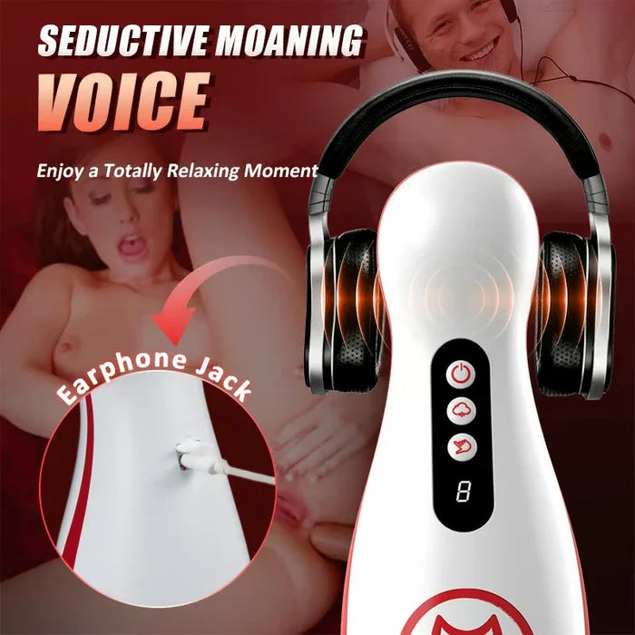 Kama 7 Sucking & Vibrating Automatic Blowjob Masturbator with Voice Mode