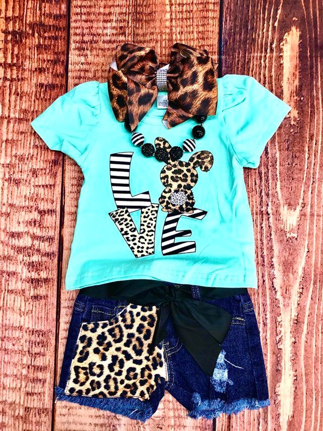 Kids Leopard Block Shorts