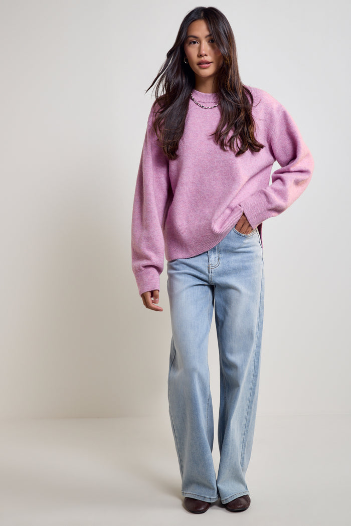 Knit Sweater with Slits - 8111